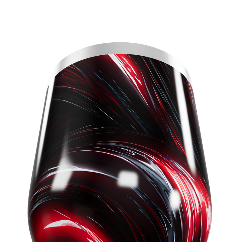 Copo Térmico Slim - Preto e Vermelho Aço Inox