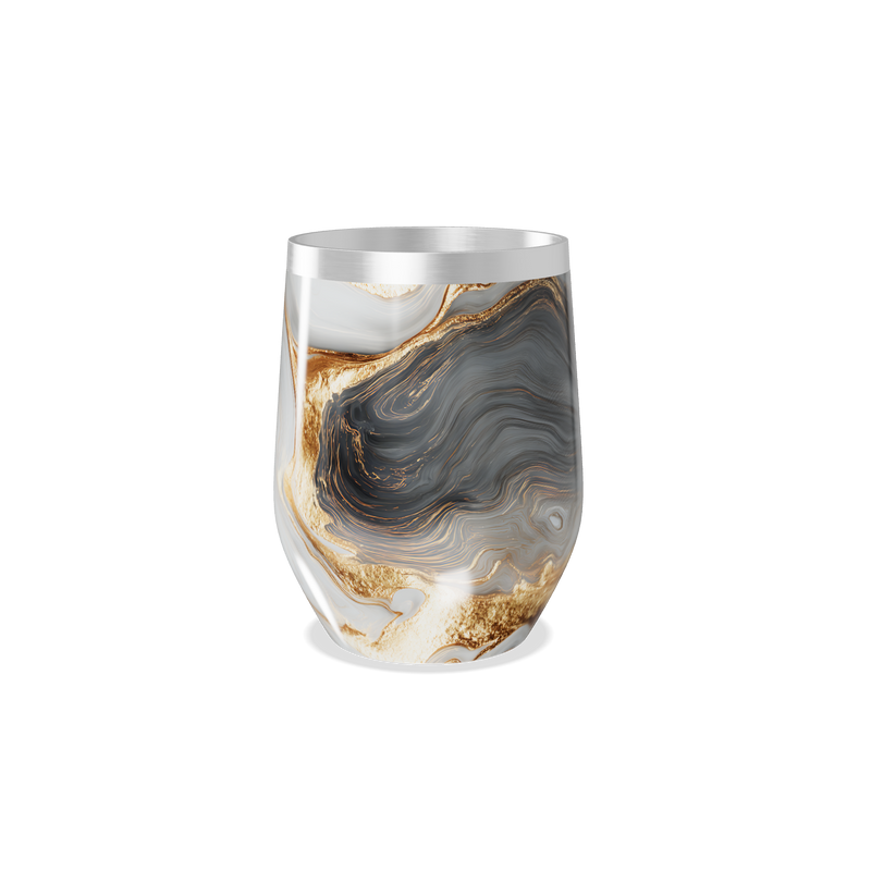 Copo Térmico Slim - Mármore Dourado Inox