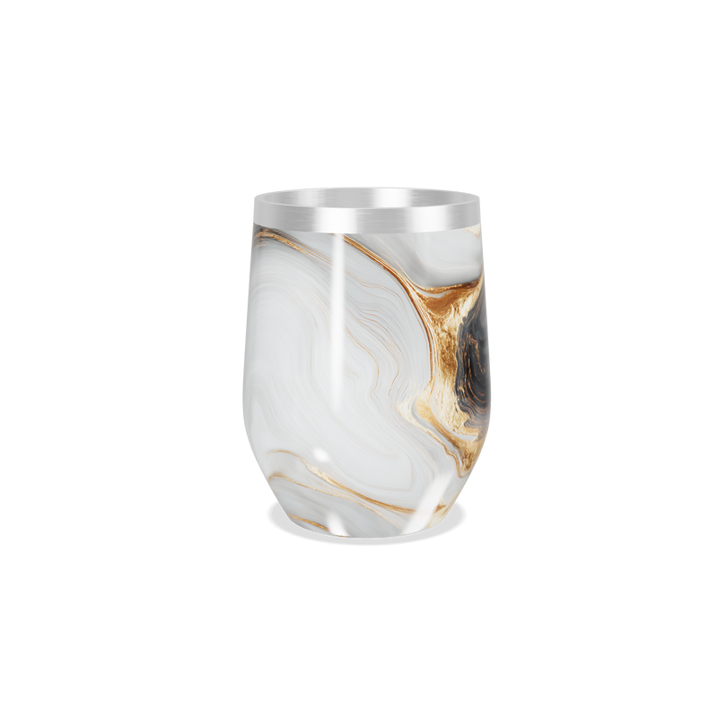 Copo Térmico Slim - Mármore Dourado Inox