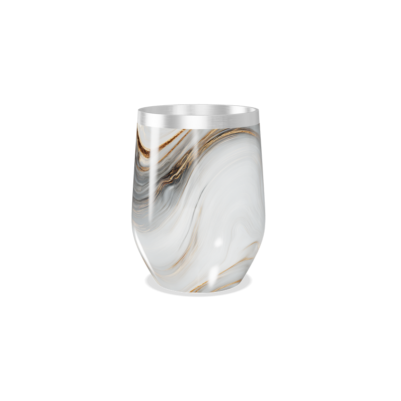 Copo Térmico Slim - Mármore Dourado Inox