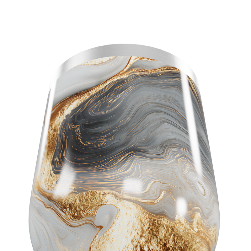 Copo Térmico Slim - Mármore Dourado Inox