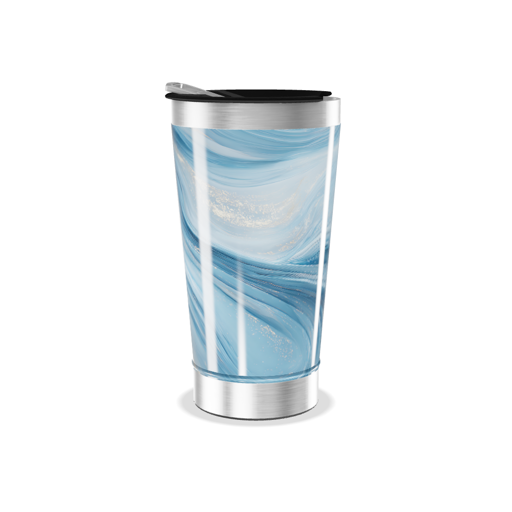 Copo Térmico - Azul Marmorizado Inox