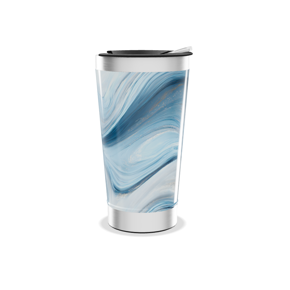Copo Térmico - Azul Marmorizado Inox