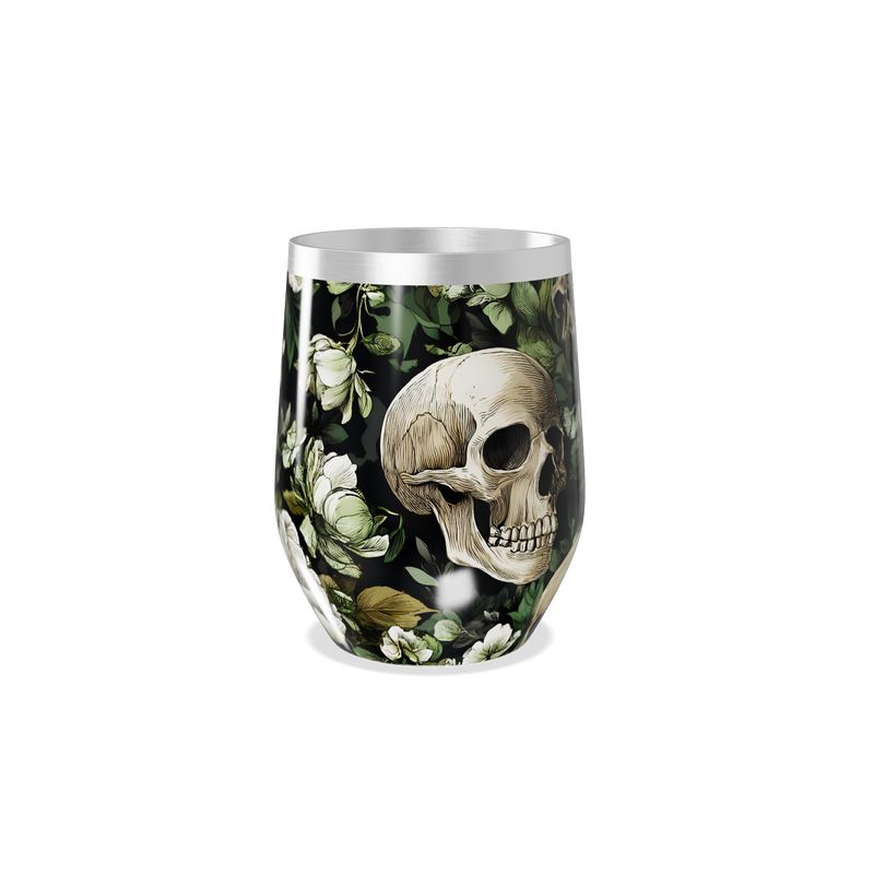 Copo Térmico Slim - Caveira Floral Aço Inox