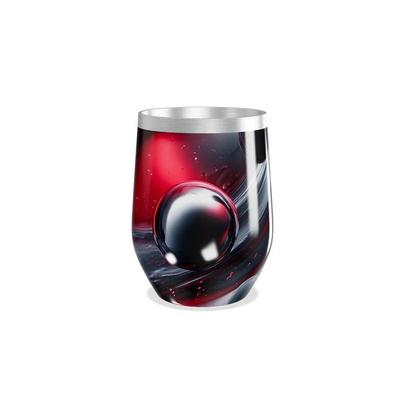 Copo Térmico Slim - Vermelho e Preto Abstrato