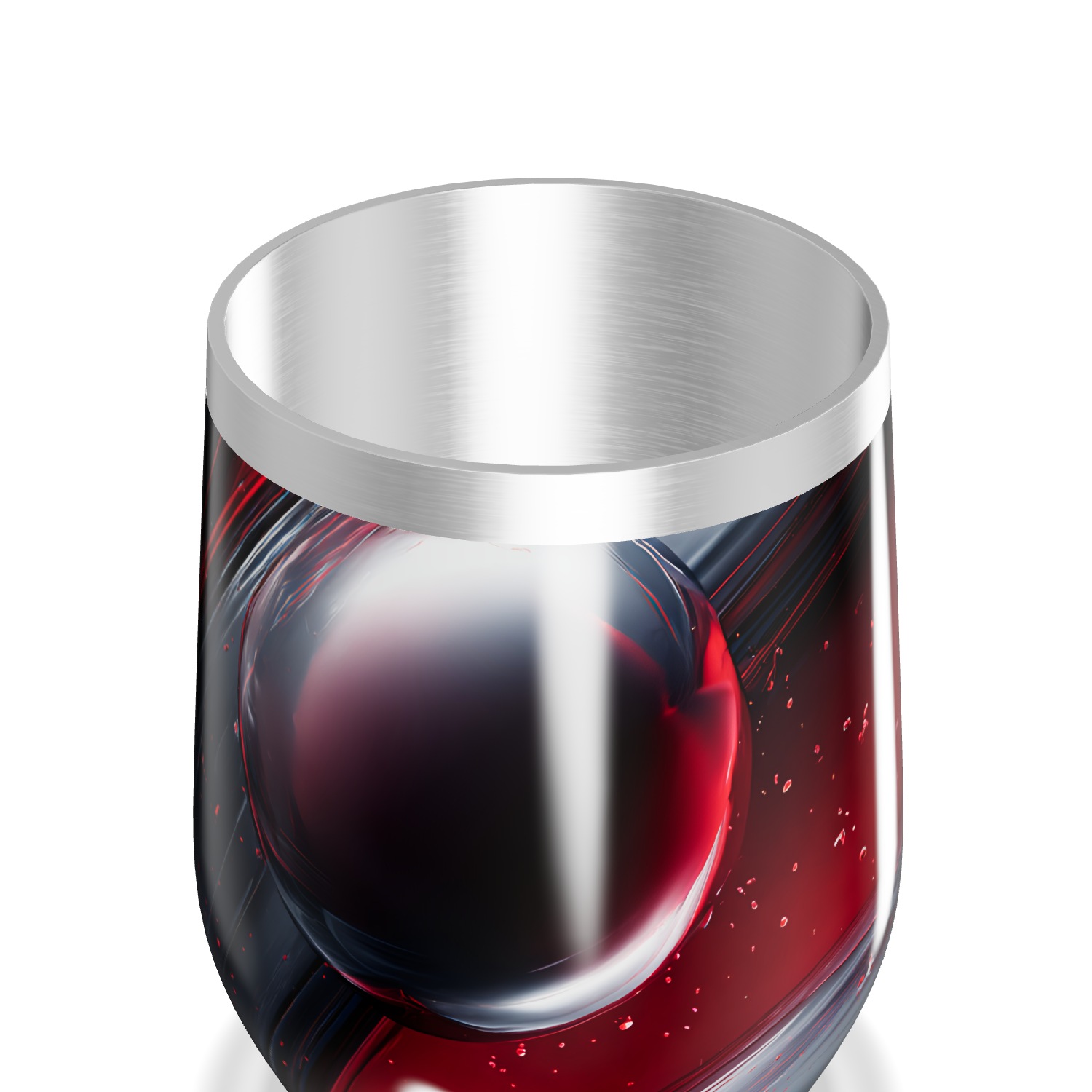 Copo Térmico Slim - Vermelho e Preto Abstrato