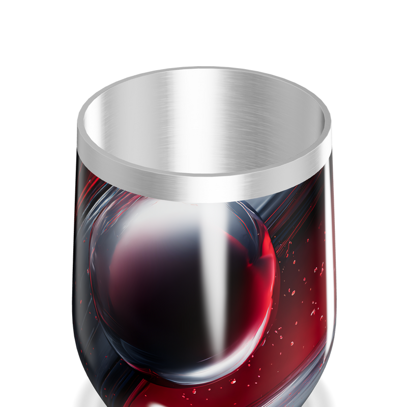 Copo Térmico Slim - Vermelho e Preto Abstrato