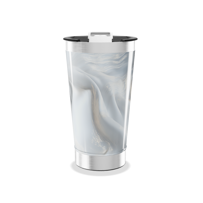 Copo Térmico - Mármore Branco Aço Inox