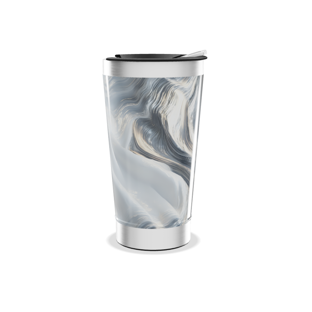Copo Térmico - Mármore Branco Aço Inox