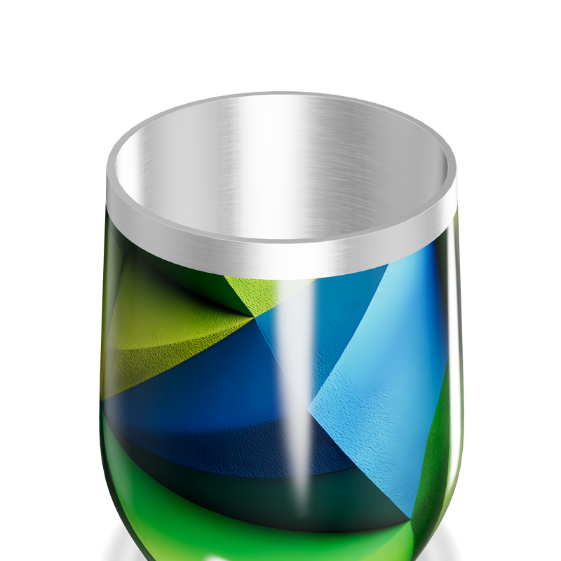 Copo Térmico Slim - Estampa Geométrica Colorida