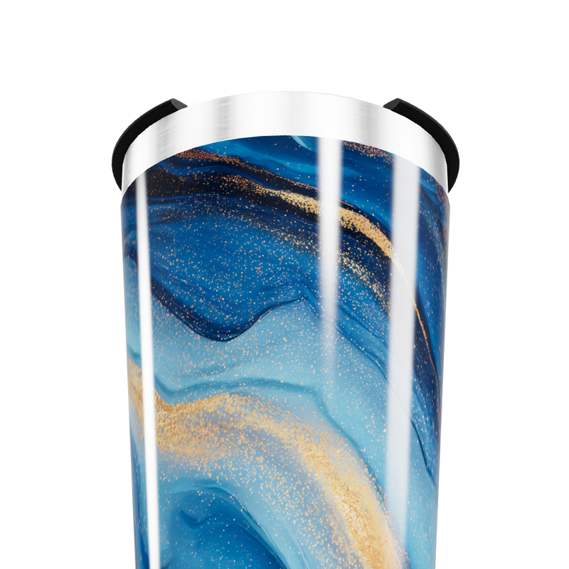 Copo Térmico - Estampa Azul e Dourada