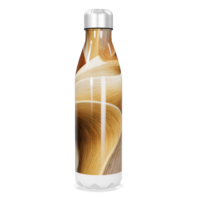 Garrafa Inox - Estampa Marrom e Bege
