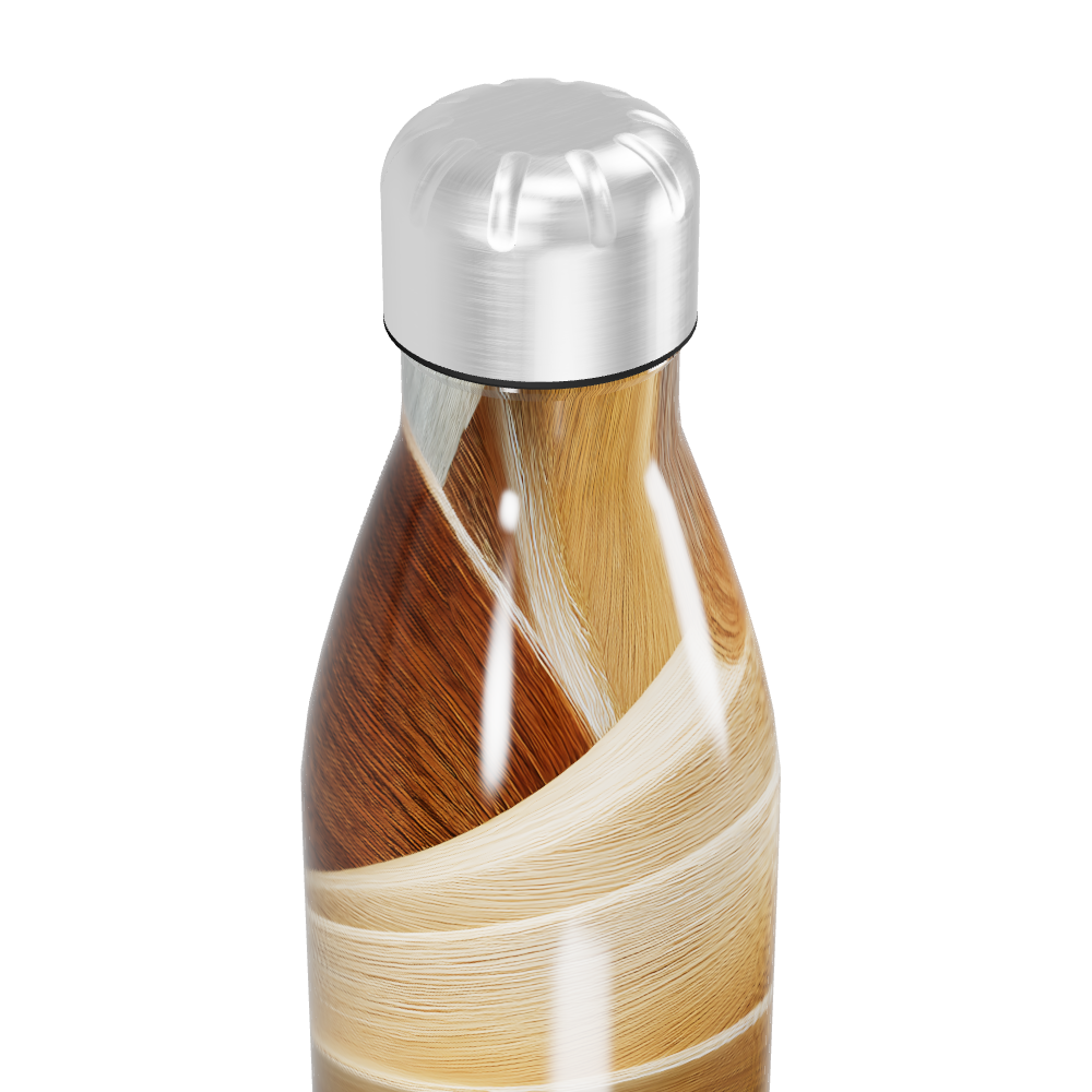 Garrafa Inox - Estampa Marrom e Bege