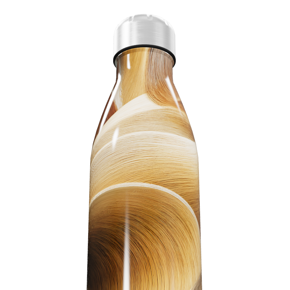 Garrafa Inox - Estampa Marrom e Bege