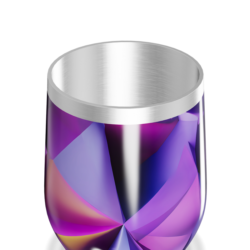 Copo Térmico Slim - Roxo Metálico Geométrico