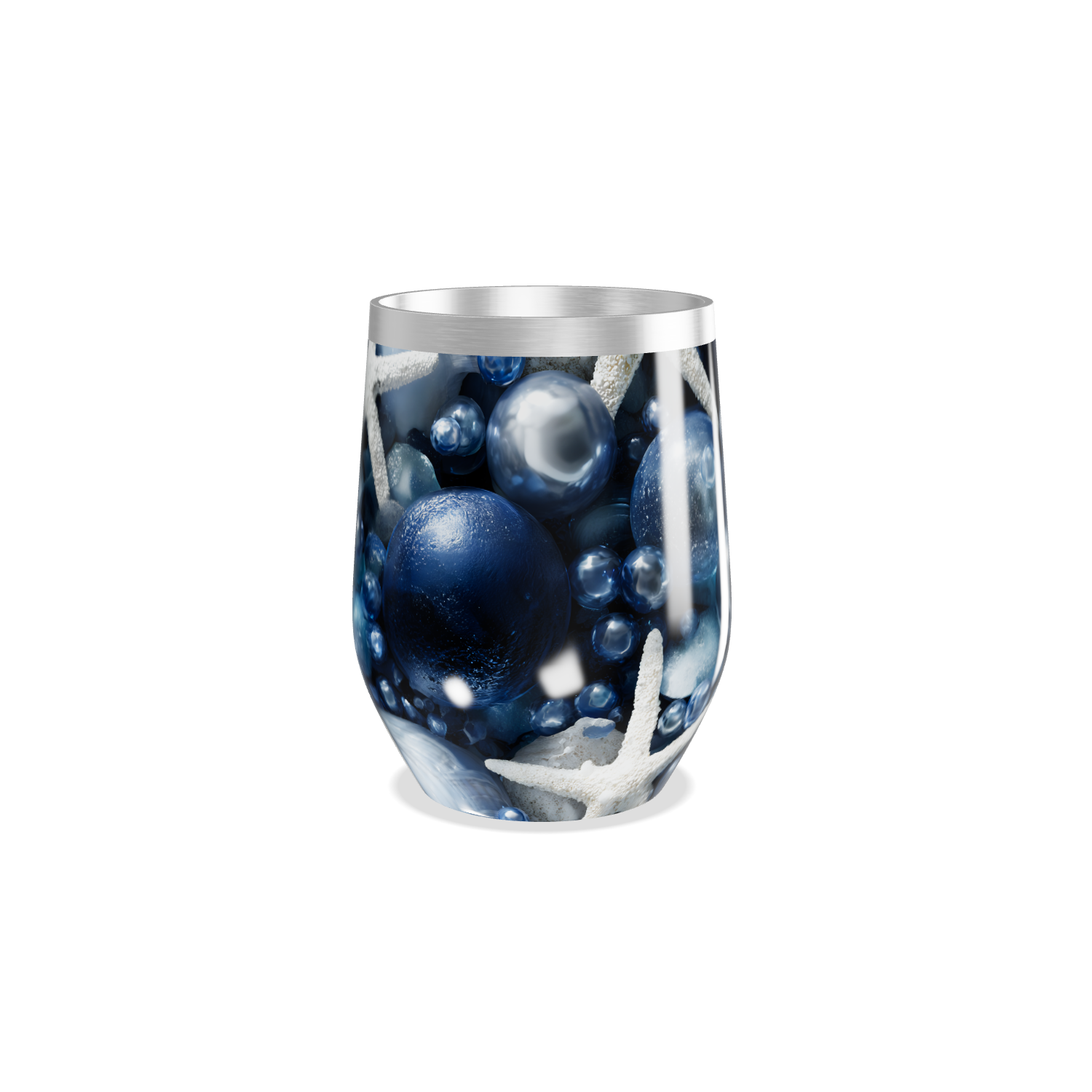 Copo Térmico Slim - Estampa Marinha Azul