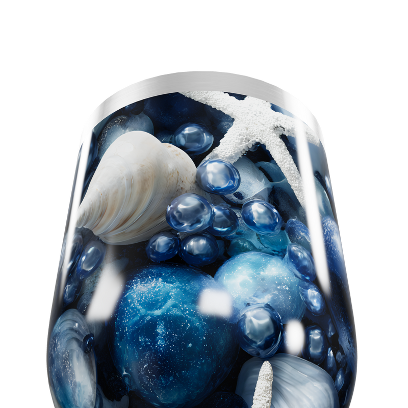 Copo Térmico Slim - Estampa Marinha Azul