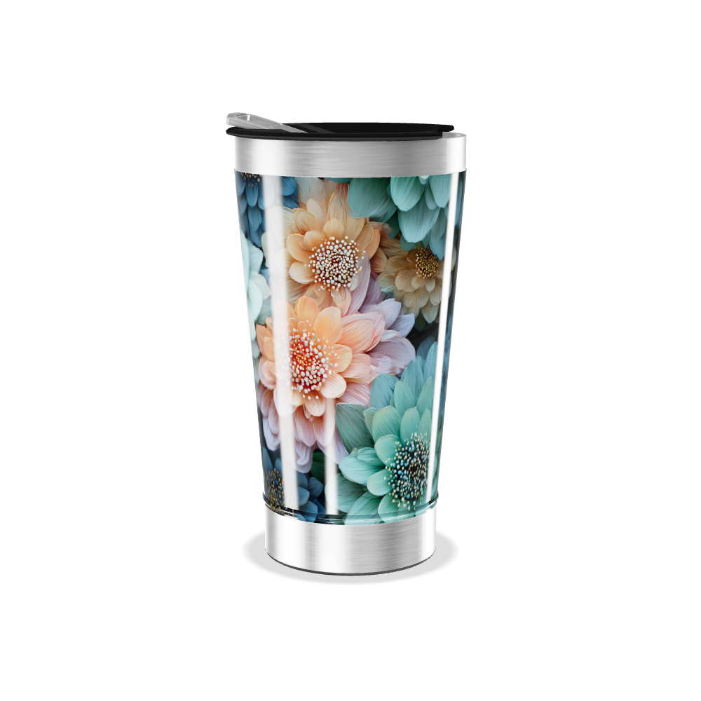 Copo Térmico - Floral Colorido Inox