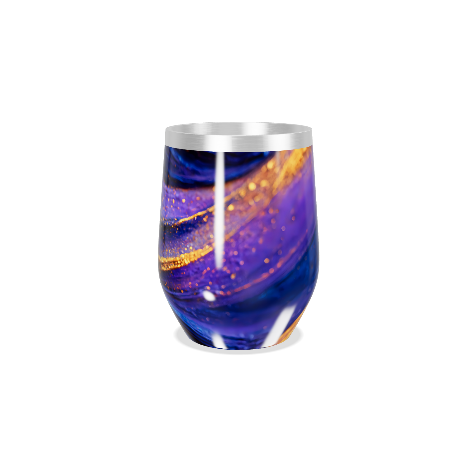 Copo Térmico Slim - Cores Roxo e Dourado