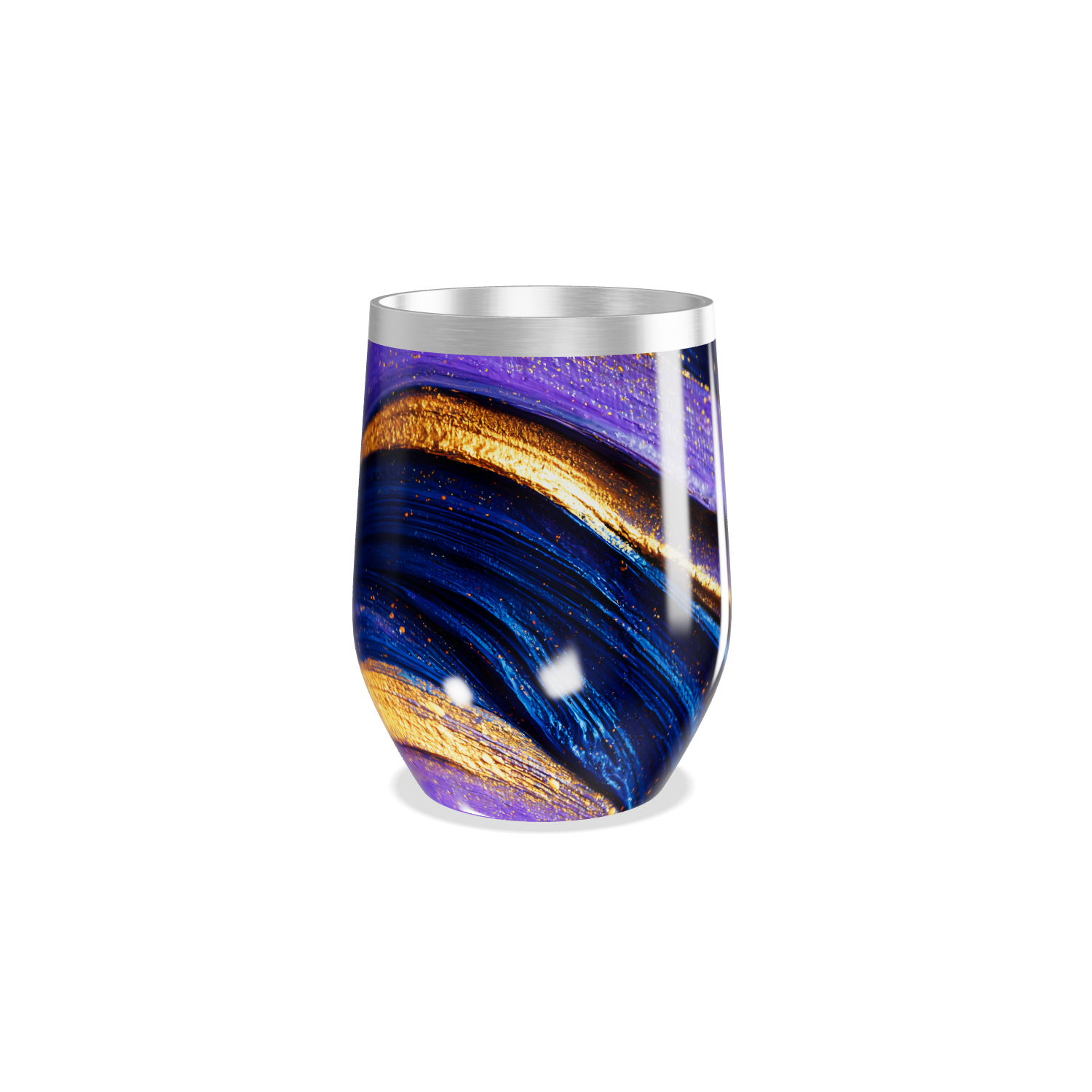 Copo Térmico Slim - Cores Roxo e Dourado