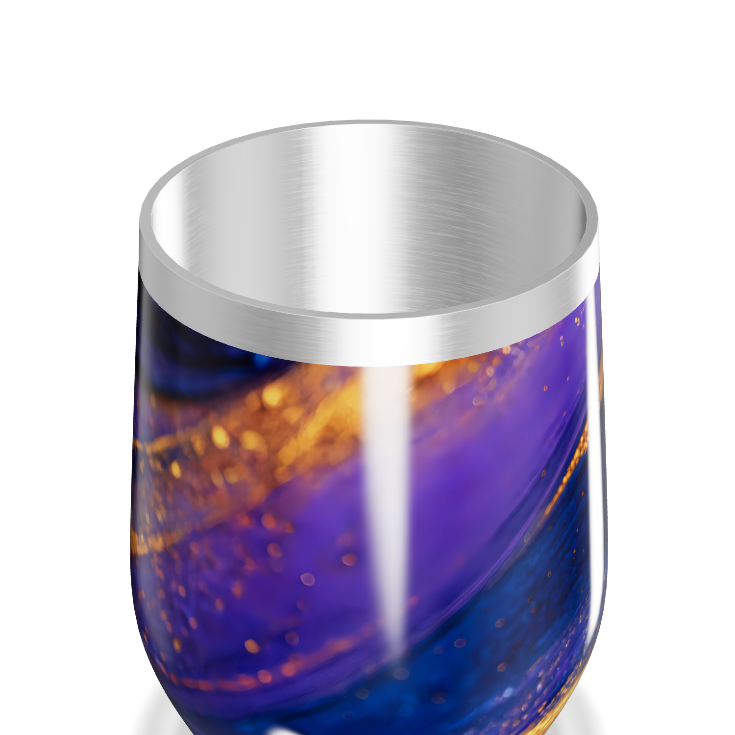 Copo Térmico Slim - Cores Roxo e Dourado