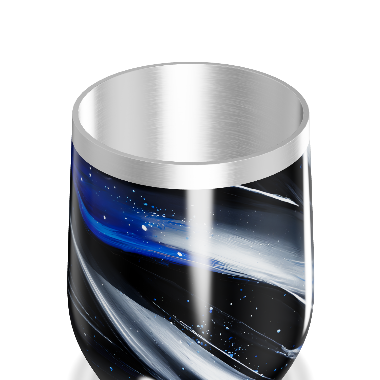 Copo Térmico Slim - Preto Listrado Inox