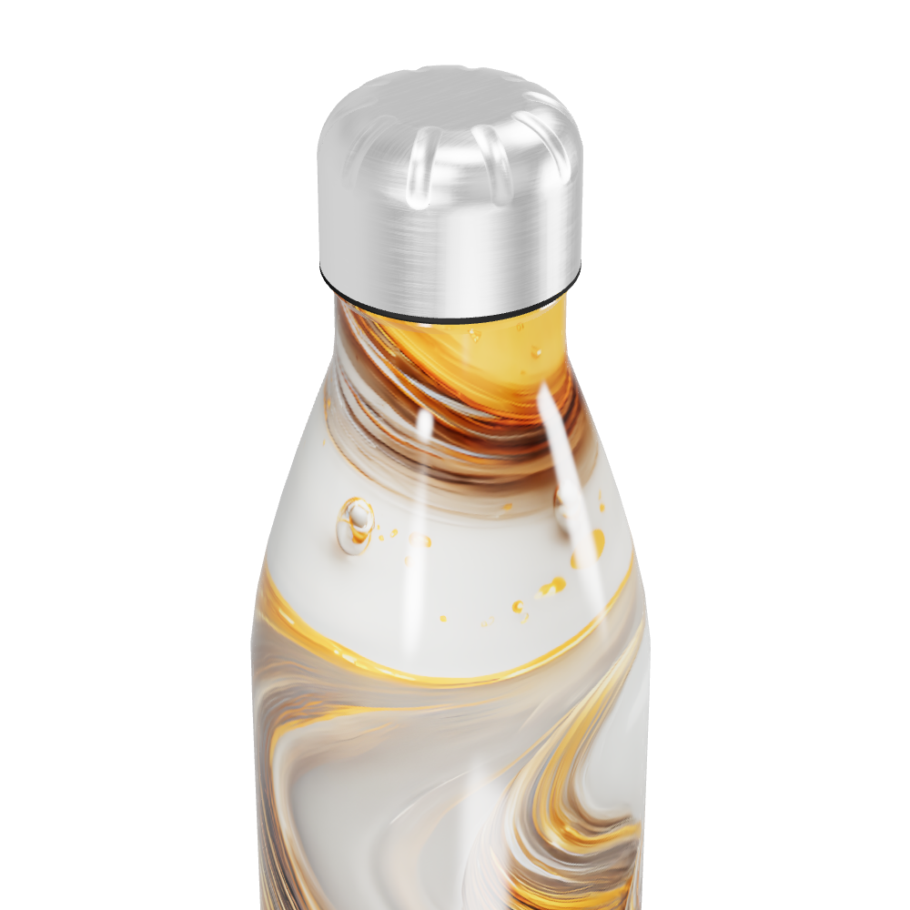 Garrafa Inox - Estampa Abstrata Laranja