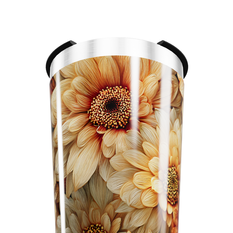 Copo Térmico - Estampa Floral Bege