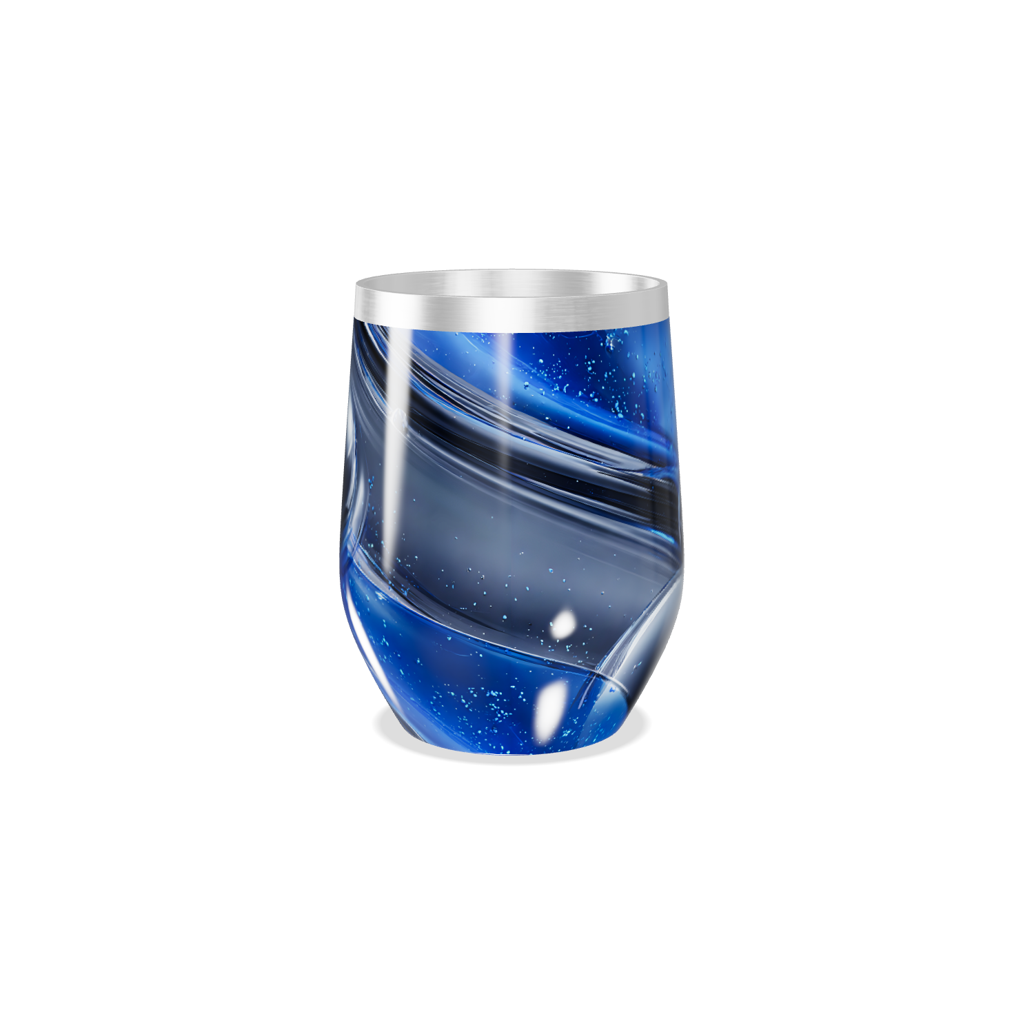 Copo Térmico Slim - Azul Marmorizado Inox