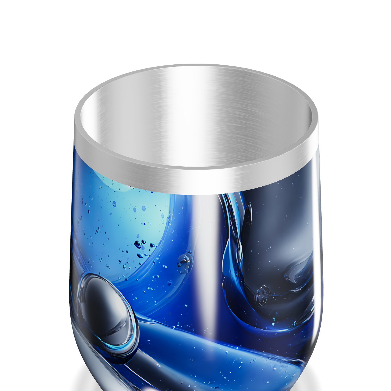 Copo Térmico Slim - Azul Marmorizado Inox