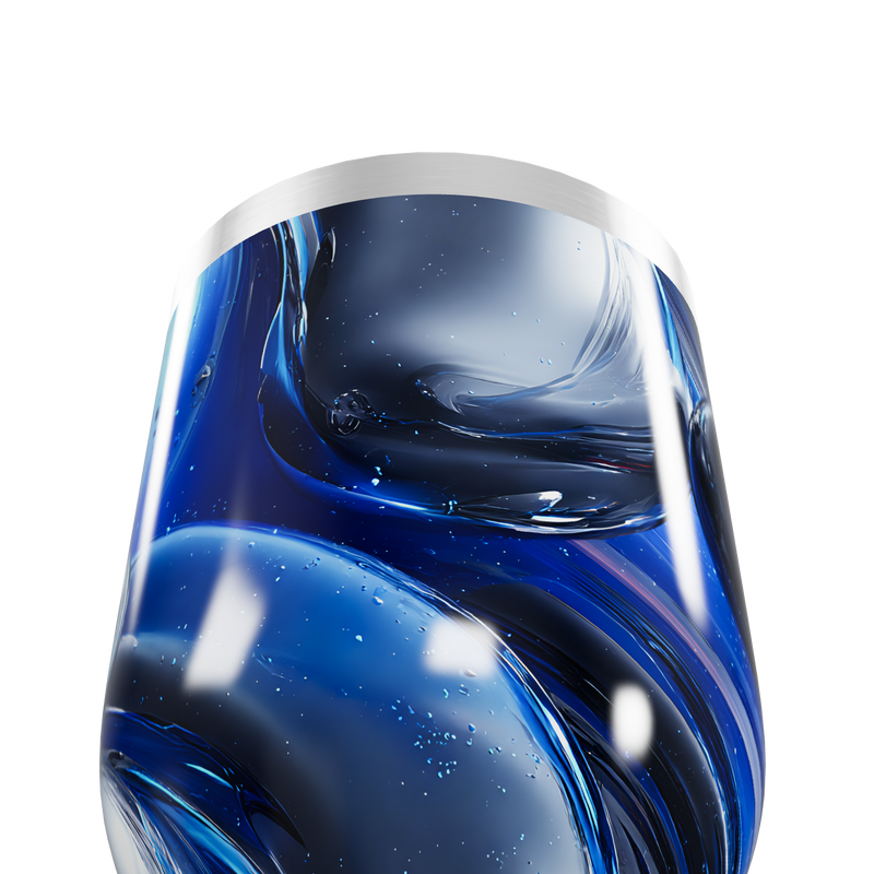 Copo Térmico Slim - Azul Marmorizado Inox