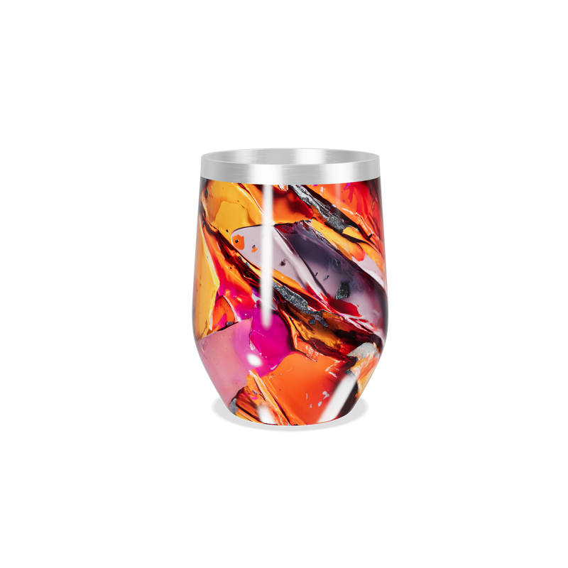 Copo Térmico Slim - Estampa Abstrata Colorida
