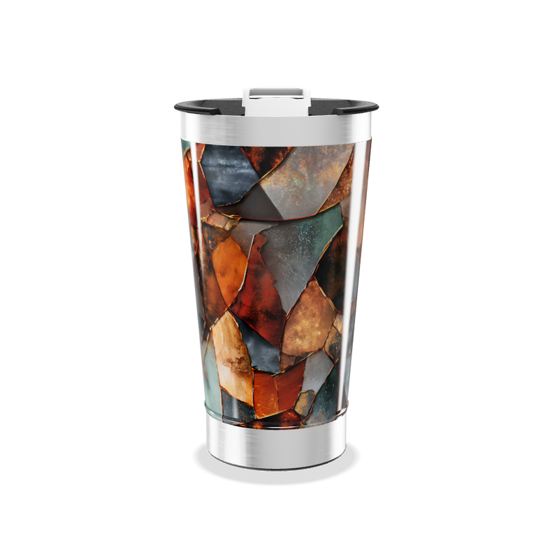 Copo Térmico - Estampa Mosaico Colorido