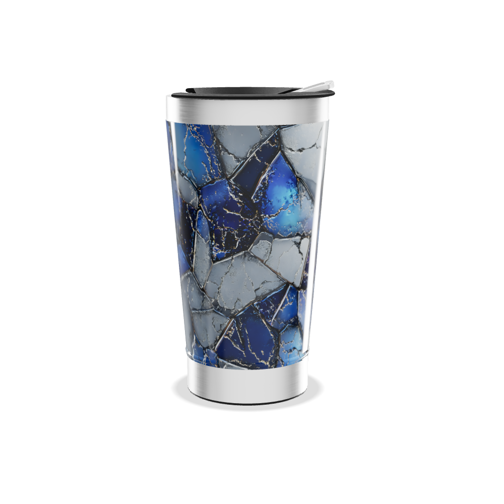 Copo Térmico - Azul Vidro Quebrado