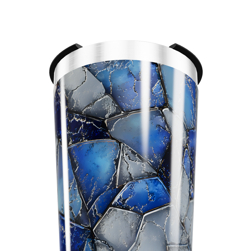 Copo Térmico - Azul Vidro Quebrado