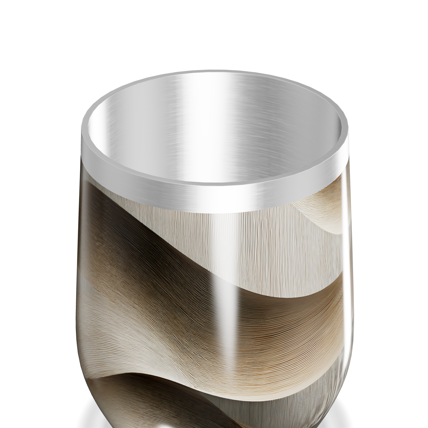 Copo Térmico Slim - Com textura madeira