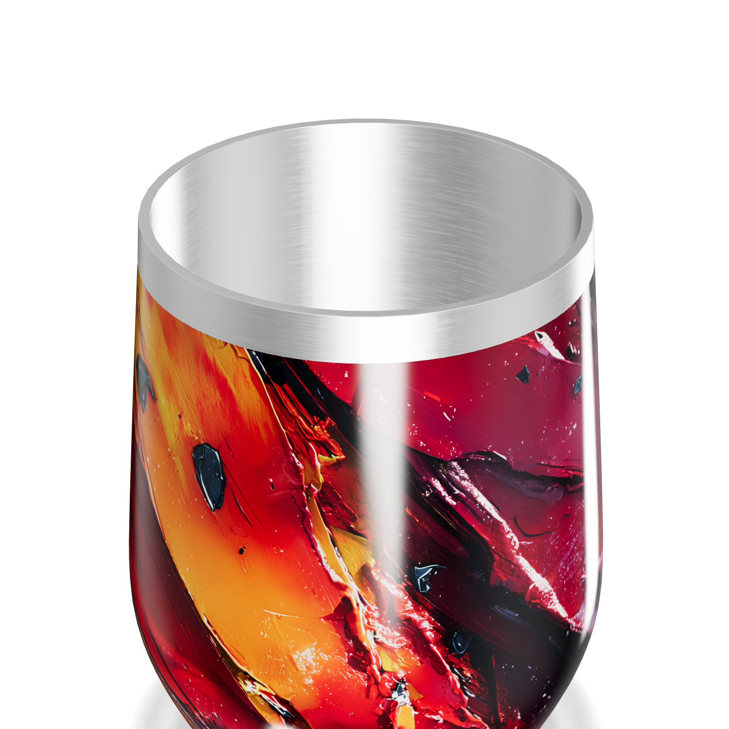 Copo Térmico Slim - Vermelho Abstrato Inox