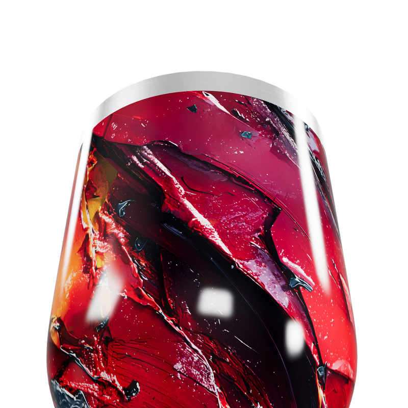 Copo Térmico Slim - Vermelho Abstrato Inox