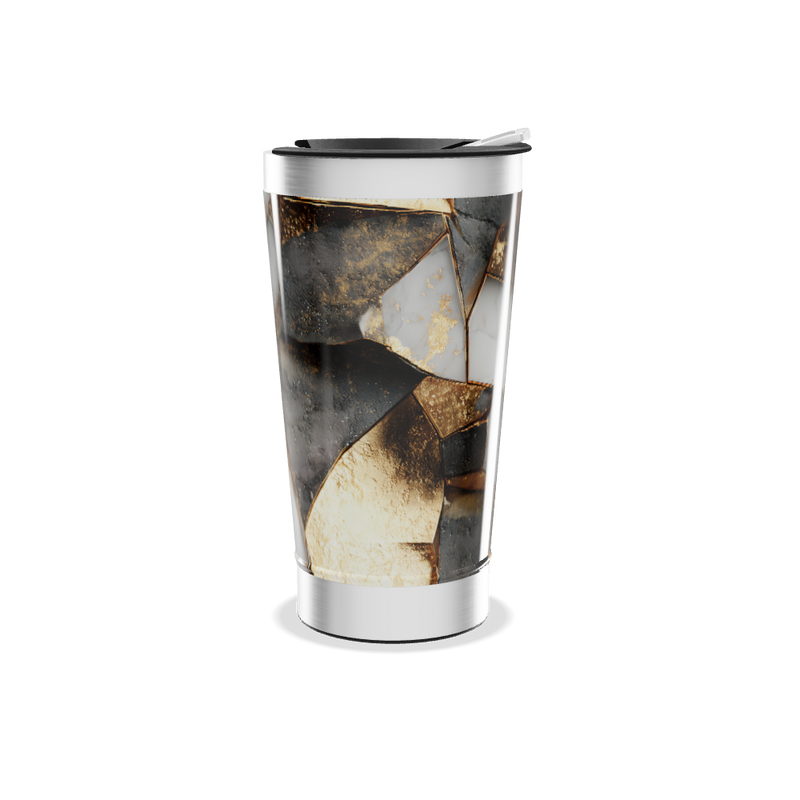 Copo Térmico - Mármore e Dourado