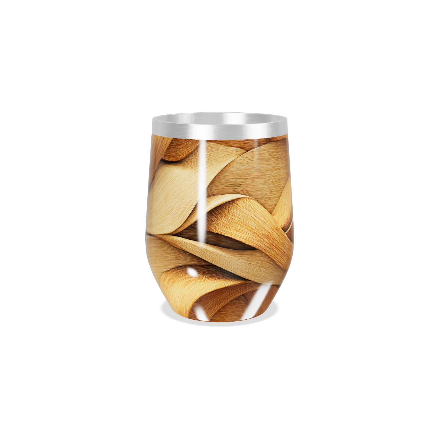 Copo Térmico Slim - Madeira Trançada Inox