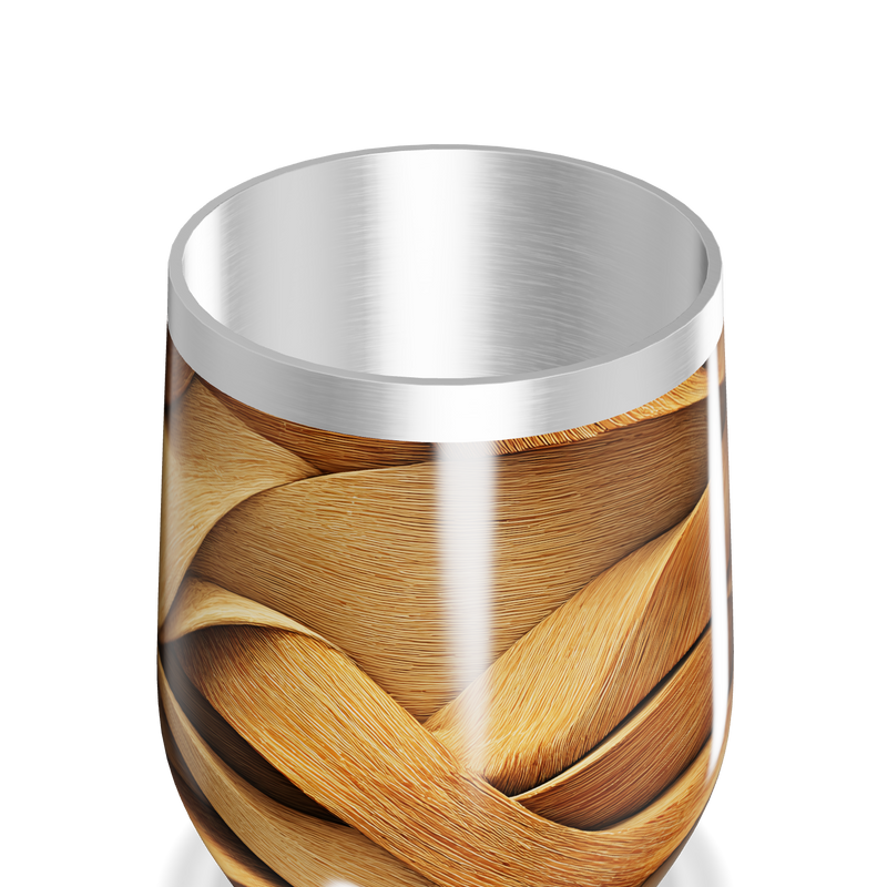 Copo Térmico Slim - Madeira Trançada Inox