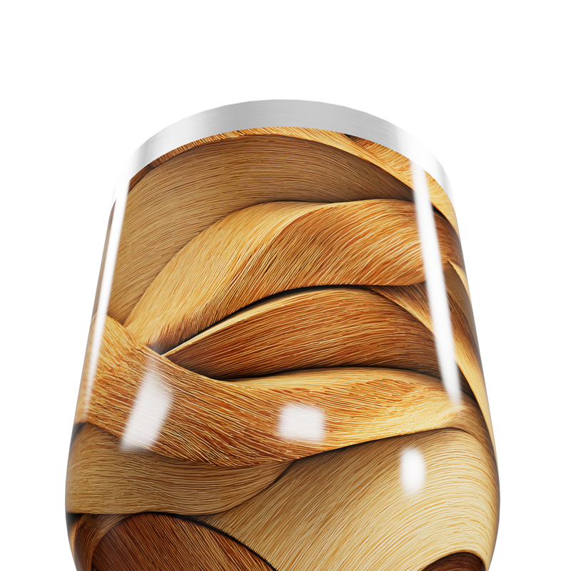 Copo Térmico Slim - Madeira Trançada Inox