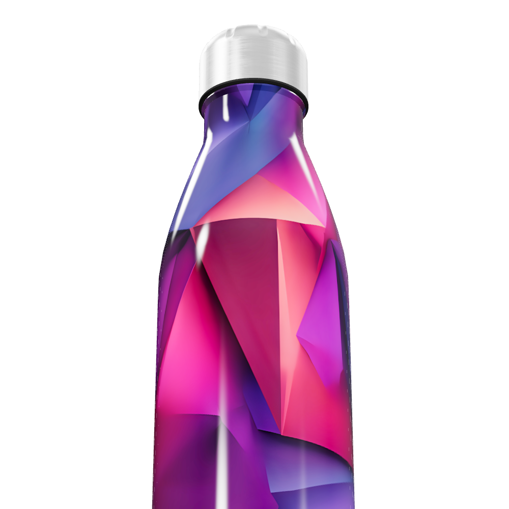 Garrafa Inox - Estampa Geométrica Colorida