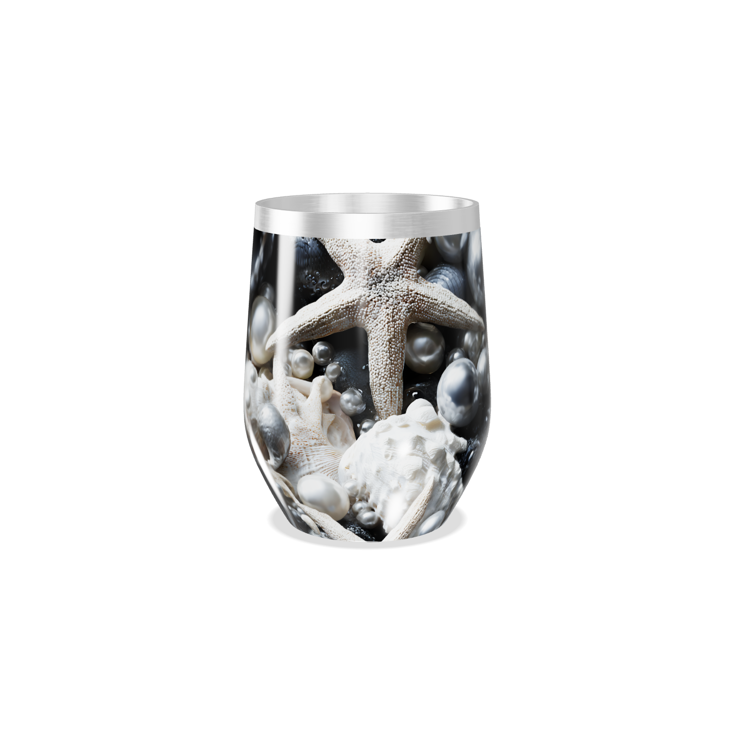 Copo Térmico Slim - Estampa Conchas e Pérolas