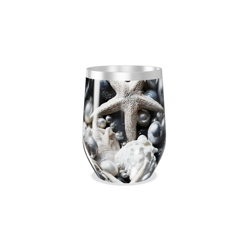 Copo Térmico Slim - Estampa Conchas e Pérolas