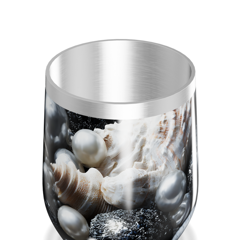 Copo Térmico Slim - Estampa Conchas e Pérolas