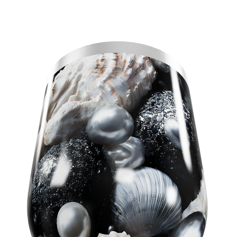 Copo Térmico Slim - Estampa Conchas e Pérolas