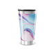 Copo Térmico - Design Abstrato Azul e Rosa