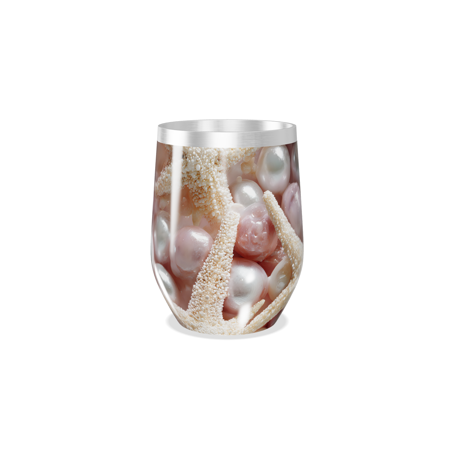 Copo Térmico Slim - Estampa Conchas Rosa