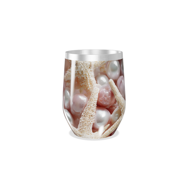 Copo Térmico Slim - Estampa Conchas Rosa